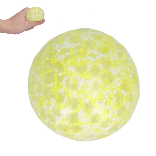 (Yellow) Drukbal Knijpspeeltje Geel 3+ 2