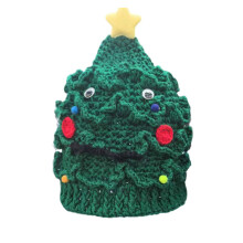 Festives Knitted Christmas Hat Soft Warm Winter Hat-Green