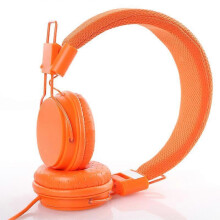 (Orange) EP05 Wired Headphone High Fidelity Noise Reduction Foldable 3.5mm Stereo Gaming Headset for Computer
