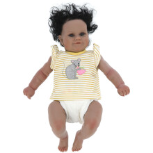 45cm Lifelike African Reborn Baby Doll Black