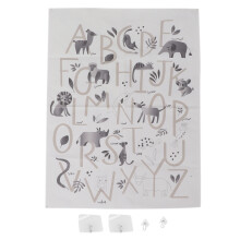 (Letter Animal 75 x 59cm / 29.5 x 23.2in) Dierenpatroon baby groeifoto achtergrond 75x59cm