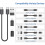 Multi USB Charging Adapter Cable Kit, USB C to Ligh-ting Adapter Box, Conversion Set USB A Type C Lightn-ing Micro Adapter Kit,60W Charging and Data T 4