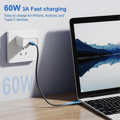 Multi USB Charging Adapter Cable Kit, USB C to Ligh-ting Adapter Box, Conversion Set USB A Type C Lightn-ing Micro Adapter Kit,60W Charging and Data T 2