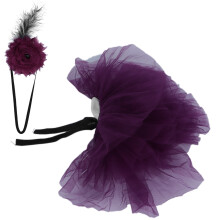 (Purple) Neugeborenes Mädchen Foto-Prop Rock Kleid Stirnband Rot