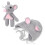 (Light Grey) Baby gebreid muis kostuum lichtgrijs 4