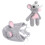 (Light Grey) Baby gebreid muis kostuum lichtgrijs 5