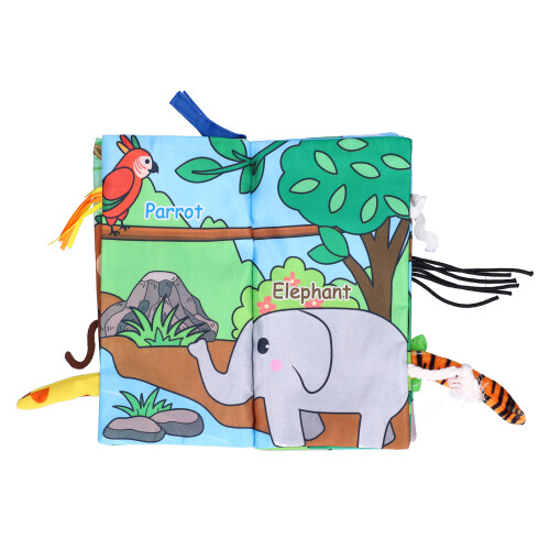 (Forest) Libro Tessuto Educativo Sensoriale Foresta Neonato 2