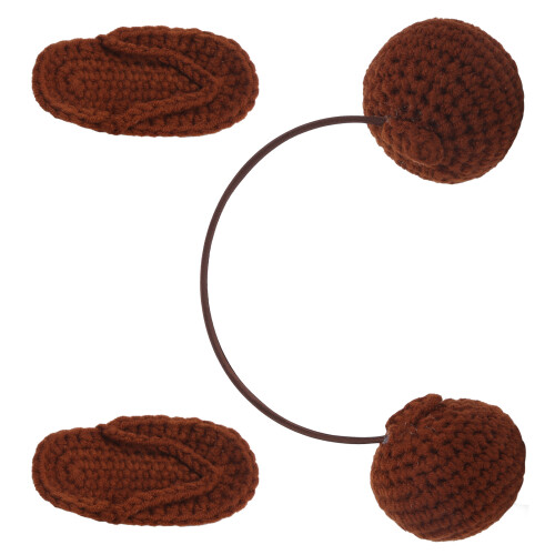 (Coffee) Baby Wool Earphone Photography Props 1