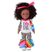 14 inch Afrikaanse pop, realistisch babydoll