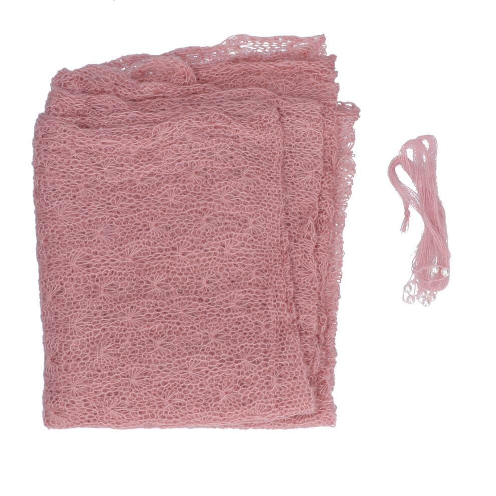(Violet) Stretch Newborn Wrap Headband Set Baby Photography Swaddling Purple