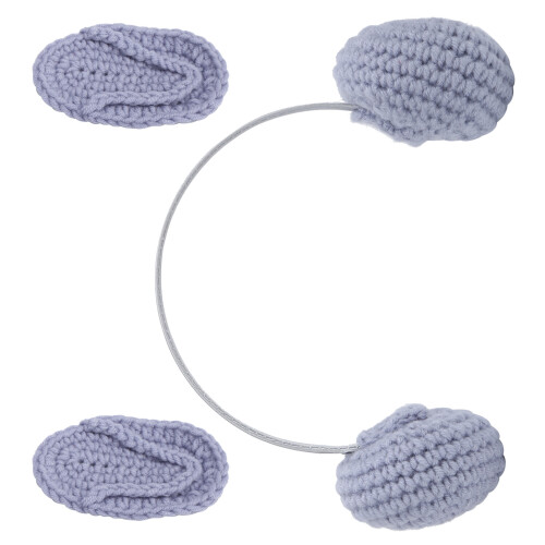 (Gray) Baby Wool Earphone Photography Props 1