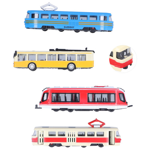 (A Group) HighSpeed Railway Bus PullBack Vehicle Toy for Children 1