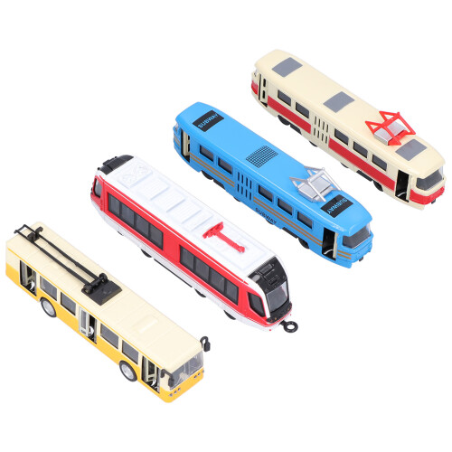 (A Group) HighSpeed Railway Bus PullBack Vehicle Toy for Children 2