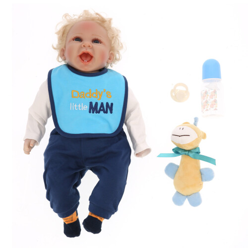 55cm Reborn-Puppe Junge mit Flasche und Schnuller