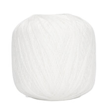 Weiße Baumwoll-Spitzenstickgarn gegen Pilling für Stricken & Basteln, 1 Stück