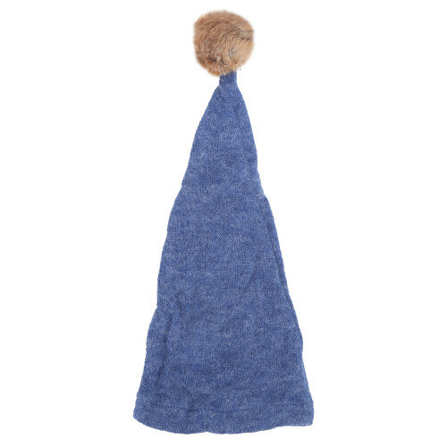 (Blue) Cappello Azzurro con Coda Lunga in Maglia per Neonati