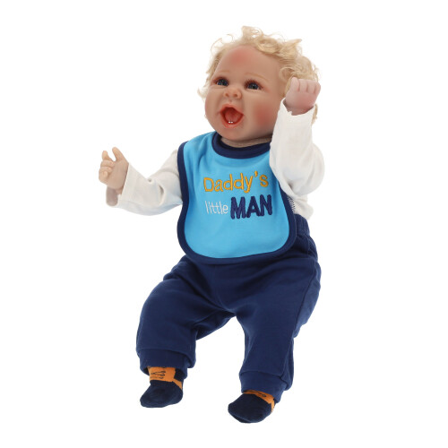 55cm Reborn-Puppe Junge mit Flasche und Schnuller 1