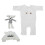 (White Hat + Doll + Rompers) Knitted Baby Rompers Mouse Hat Set 5