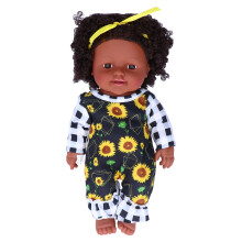 12 Inch Black Skin Afro Girl Doll Cute Baby Gift