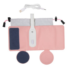(Pink) Tragbarer Babyflaschenwärmer für unterwegs, Dunkelblau