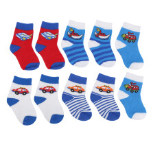 5 Pairs Children Socks Cute Cartoon Soft Cotton 0-1 Year Old