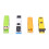 (D) 4Pcs Alloy Bus Toys Set Educational Pull Back Vehicle 4