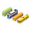 (D) 4Pcs Alloy Bus Toys Set Educational Pull Back Vehicle 3
