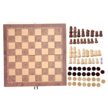 (S 24 x 24cm / 9.4 x 9.4in) 3-in-1 Schach Dame Gobang Faltbrett 29x29cm