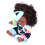 (Q8‑048C) Lebensechte Puppe Schwarze Haare Mädchen Spielzeug 3