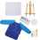 (Blue) Set Pittura Acrilica DIY con Pennelli e Grembiule 4