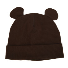 (Brown) Baby-Mütze aus Baumwolle, Winter, gestrickt, schwarz