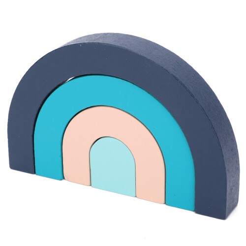 (Blue) Blocchi Impilabili Colorati Gioco Educativo 2