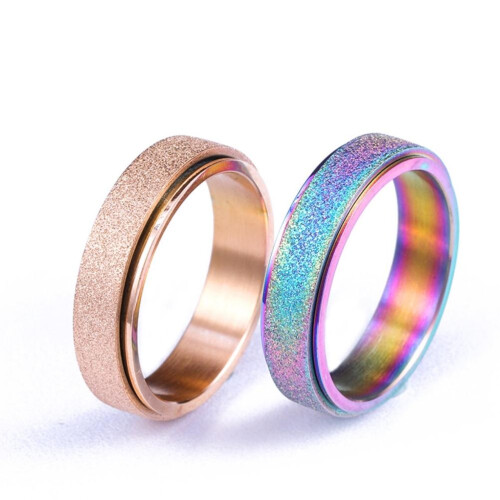 Stressrelief-Ring mit drehbarem Sensorik-Element für Frauen 2