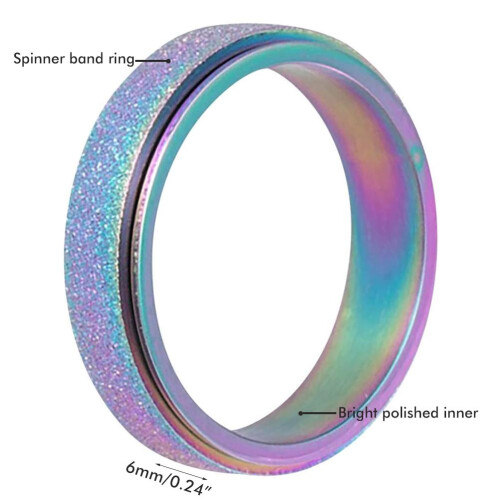 Stressrelief-Ring mit drehbarem Sensorik-Element für Frauen 1