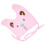 (Light Pink) Bavaglino cotone morbido per neonato rosa chiaro 5