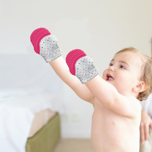 2Pcs Silicone Teething Mitt for Baby 2