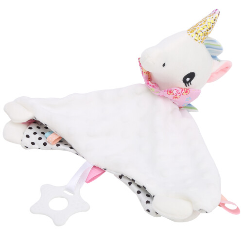 (White) Schlafsoothing-Tuch, Schnuller, Plüsch, 0-36 Monate 1