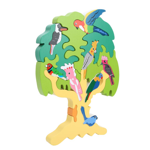 (A type) Bird Tree 3D Wooden Stacking Puzzle for Kids 2