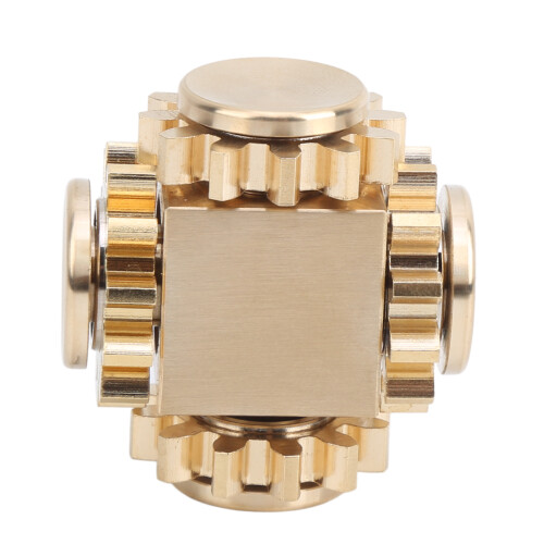 (Brass) Cube Gear Fingertip Gyroscope Stress Relief Brass 2