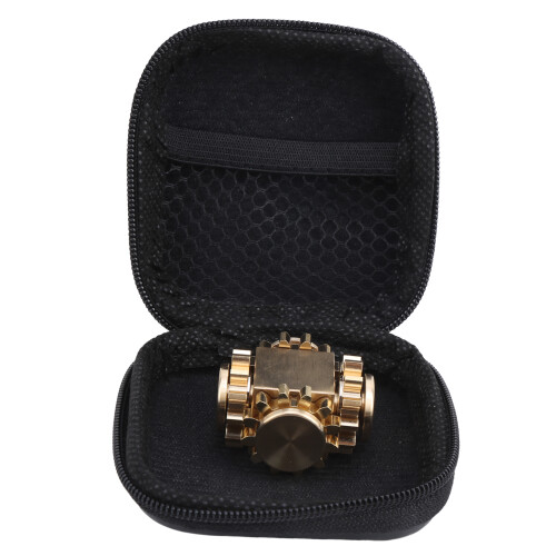 (Brass) Cube Gear Fingertip Gyroscope Stress Relief Brass 1