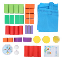 (32pcs Box‑Packed+Small Alarm Clock) Holz-geometrische Bauklötze 3D Lernspielzeug Set 32tlg.