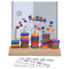 (Matching Toy) Geometrisches Farbsortier-Holzspielzeug für Kinder