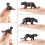 5x Schwarzer Panther Plüschfigur - Waldtier-Modelle 4