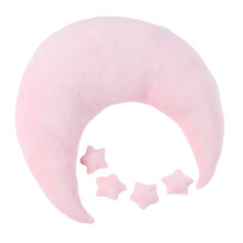 (Pink) Mondkissen Samt, Neugeborenen-Fotoprop, Rosa