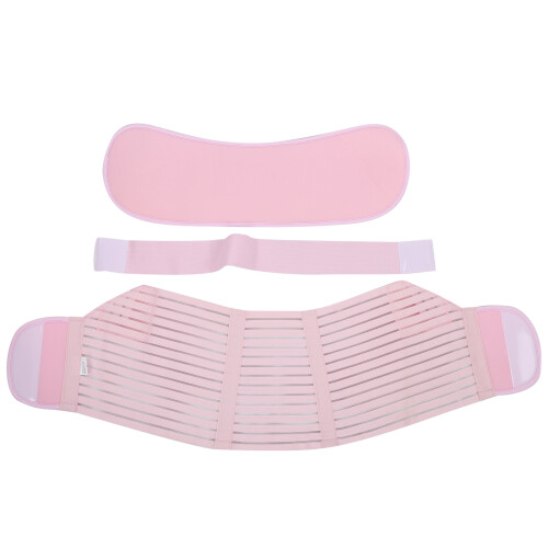 (Pink L) Maternity Support Belt Ademend Verstelbaar Roze