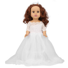 (QD18‑23 White Skin) 19 Zoll Reborn Puppe Lockig Weiß Kleid