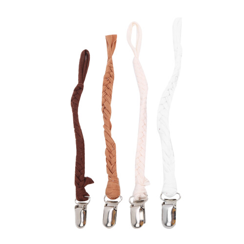 (Style 2) 4x Baby Strick Schnullerkette Tragbar Stil 2