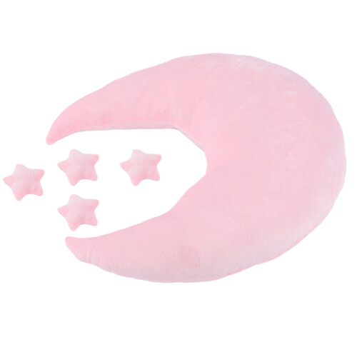 (Pink) Cuscino Luna Velluto Rosa Neonati 2