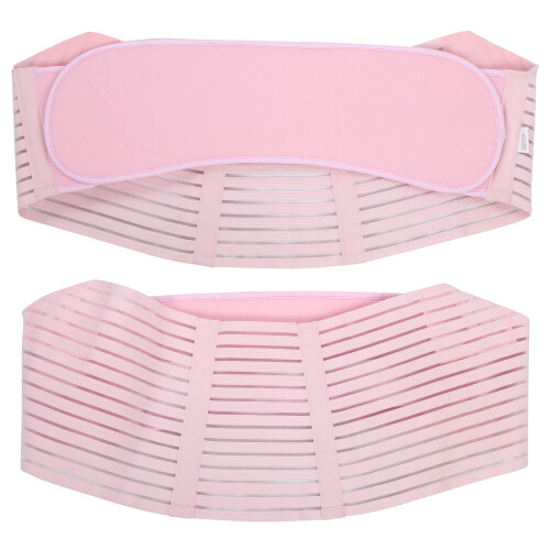 (Pink L) Maternity Support Belt Ademend Verstelbaar Roze 2