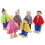 (#3) Set Miniature Pine Family Doll Figures Ornament 3